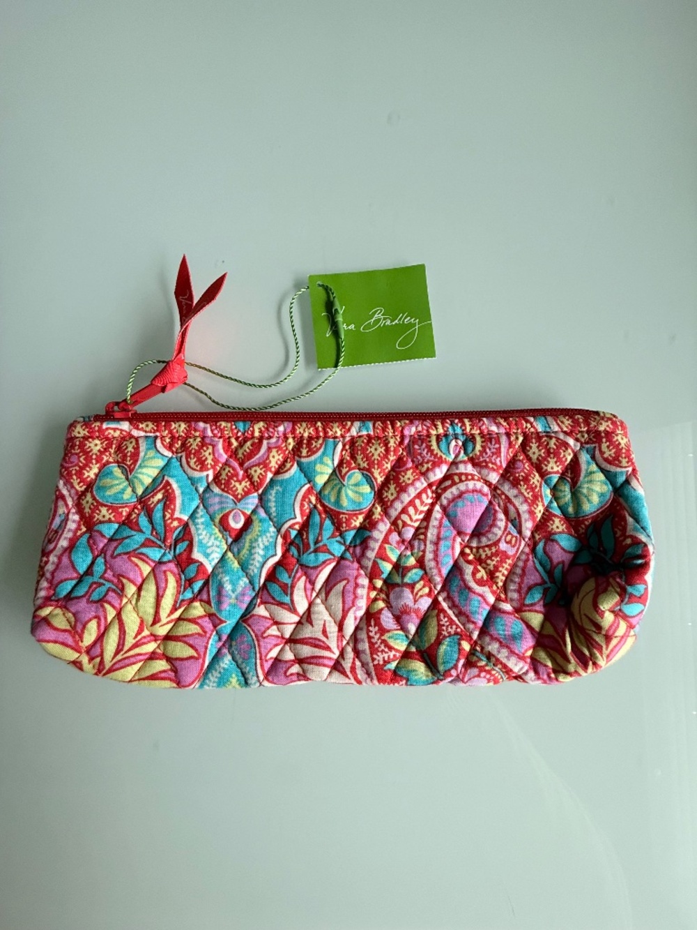 Vera Bradley Paisley in Paradise Brush & Pencil Makeup Bag NWT - Picture 2 of 8